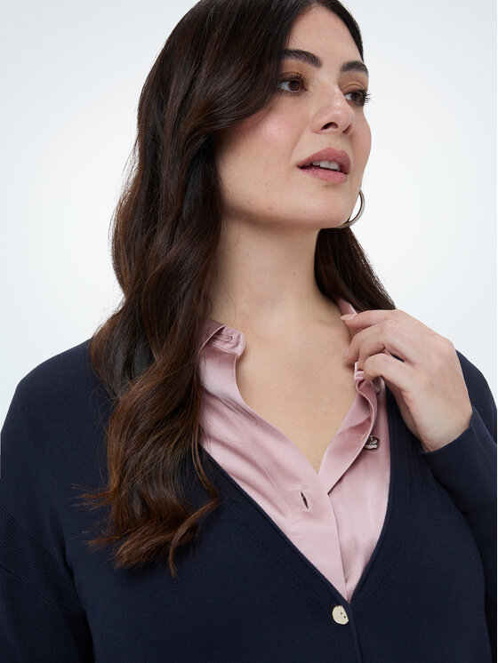 Fiorella Rubino Fiorella Rubino Kardigan M084L008356N034 Niebieski Regular Fit