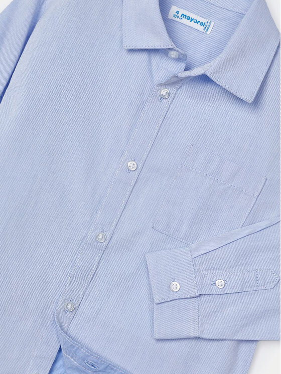 Mayoral Mayoral Camicia 146 Celeste Regular Fit