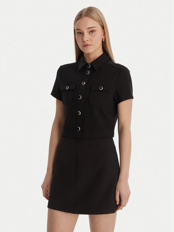Guess Guess Košeľa W6RH83 KCMU2 Čierna Regular Fit