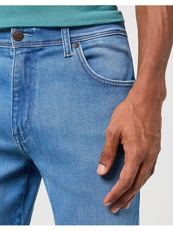 Wrangler Wrangler Jeansy RIVER Niebieski Slim Fit