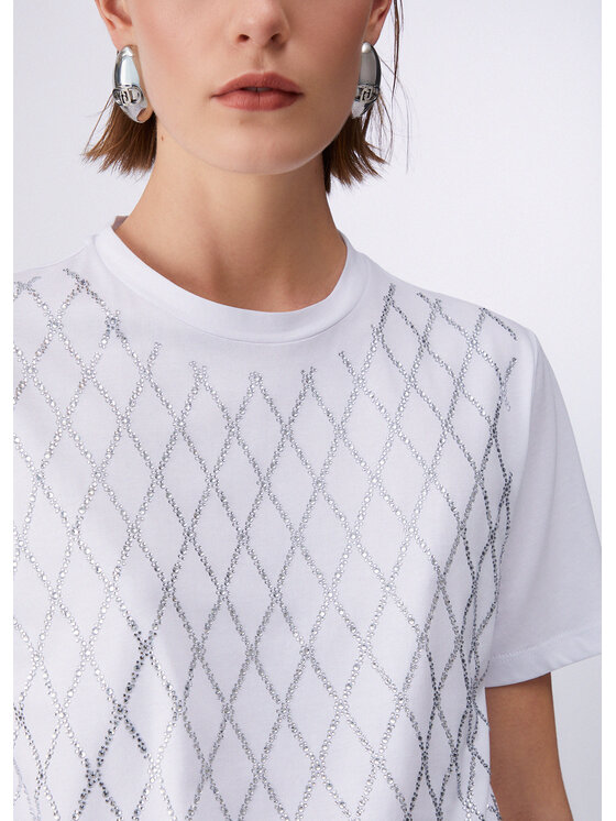 Liu Jo Liu Jo T-Shirt CA6193J3868P9771 Biały Regular Fit