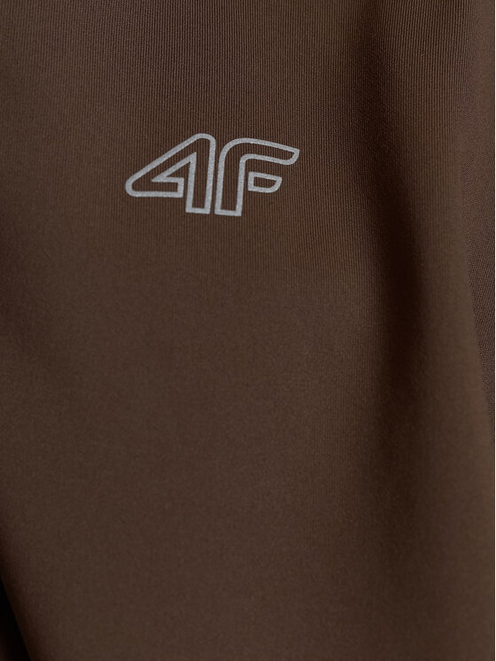 4F 4F Top ESSENTIAL Brązowy ciemny Slim Fit