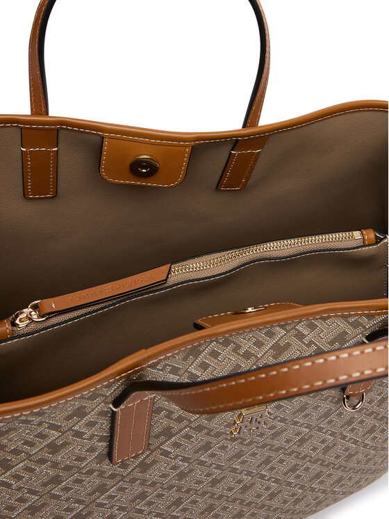 Tommy Hilfiger Tommy Hilfiger Käekott Th Monoplay Satchel AW0AW19173 Beež