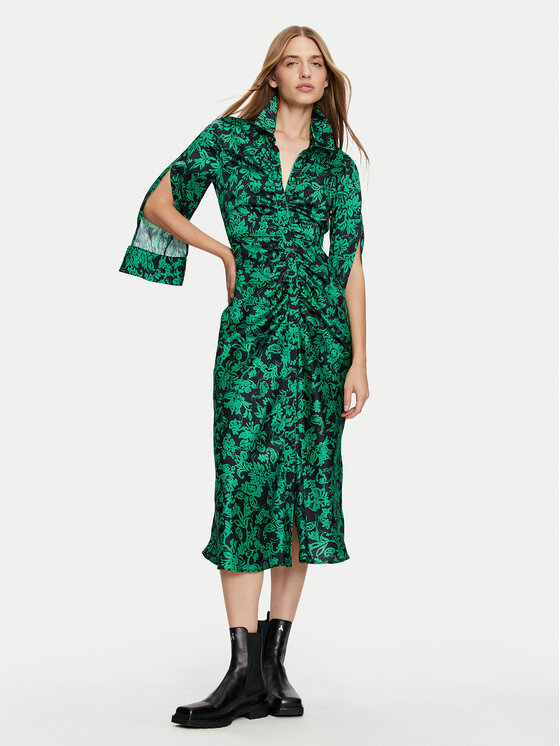 Liu Jo Liu Jo Rochie tip cămașă WF4522 TS097 Verde Regular Fit