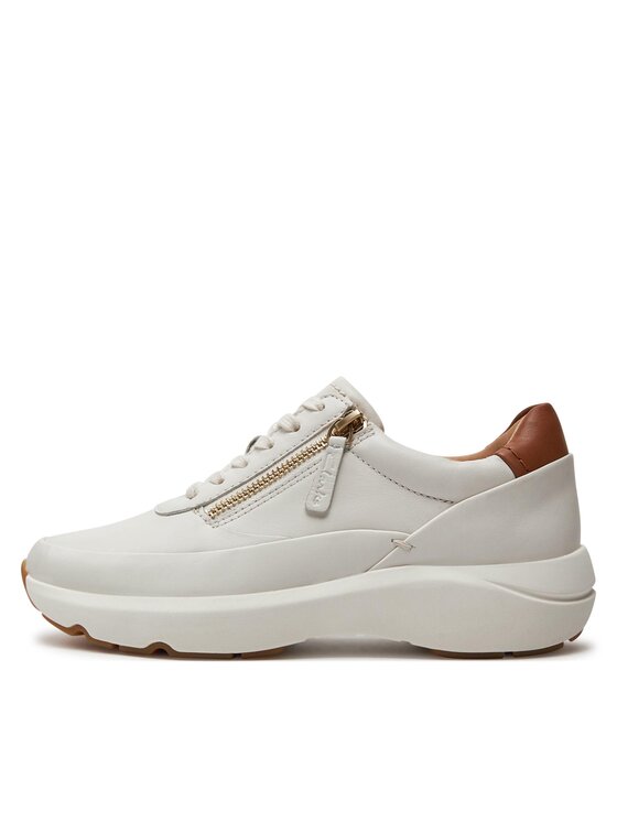 Clarks Clarks Sneakersy Tivoli Zip 26176650 Écru