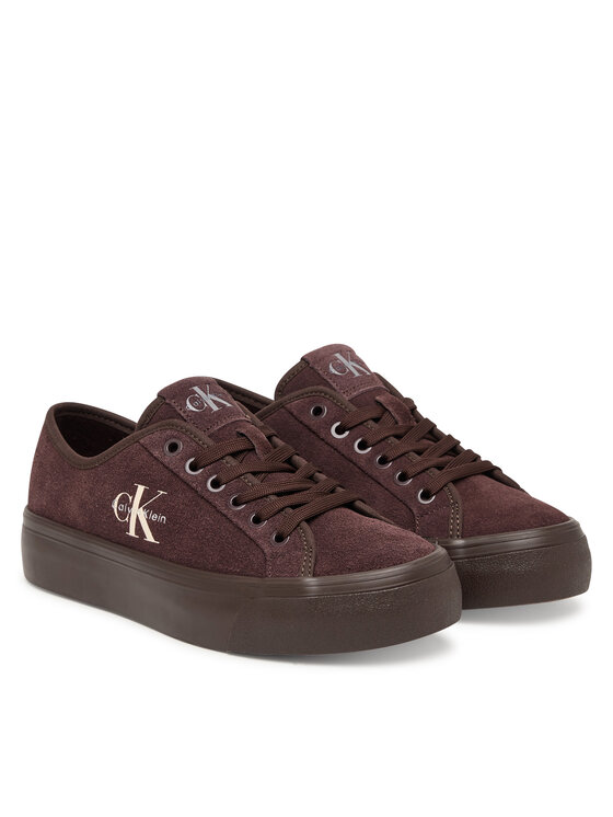 Calvin Klein Calvin Klein Гуменки Vulc Flatf Laceup Suede HW0HW03088 Бордо