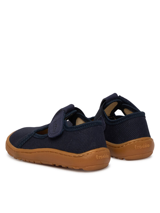 Froddo Froddo Kapcie Barefoot Canvas T-Bar G1700439 M Granatowy