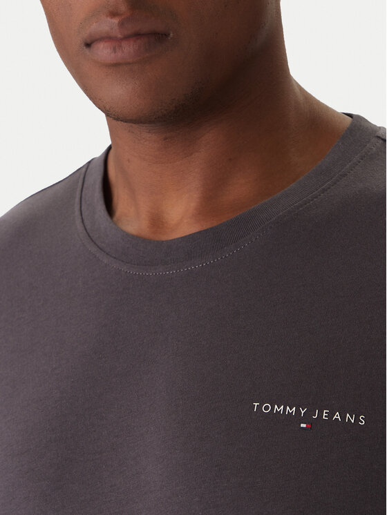Tommy Jeans Tommy Jeans Тениска с дълъг ръкав Chest Linear DM0DM21594 Сив Regular Fit