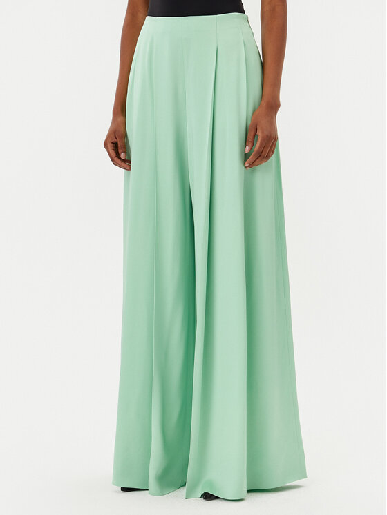 BOSS Pantaloni palazzo Tetosa 50540618 Verde Relaxed Fit, taglia : 34