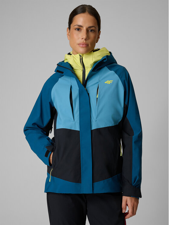 4F 4F Kurtka wielofunkcyjna TREKKING Turkusowy Regular Fit