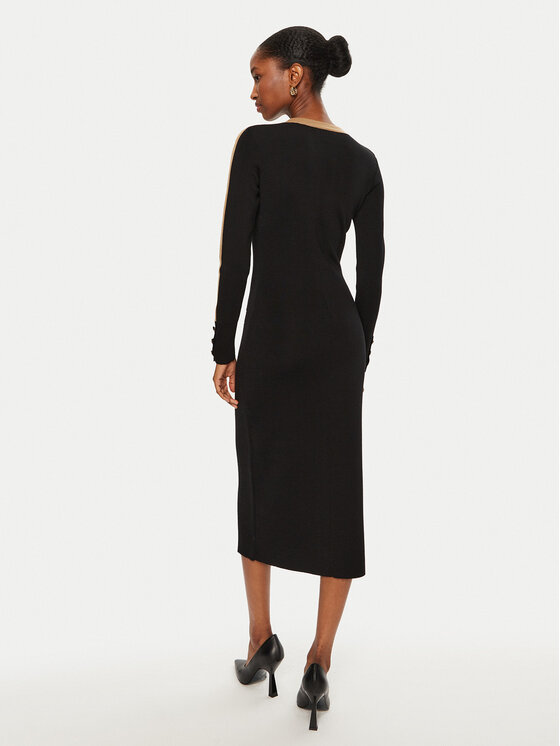 Luisa Spagnoli Luisa Spagnoli Vestito di maglia Marmellata 58484 Nero Regular Fit