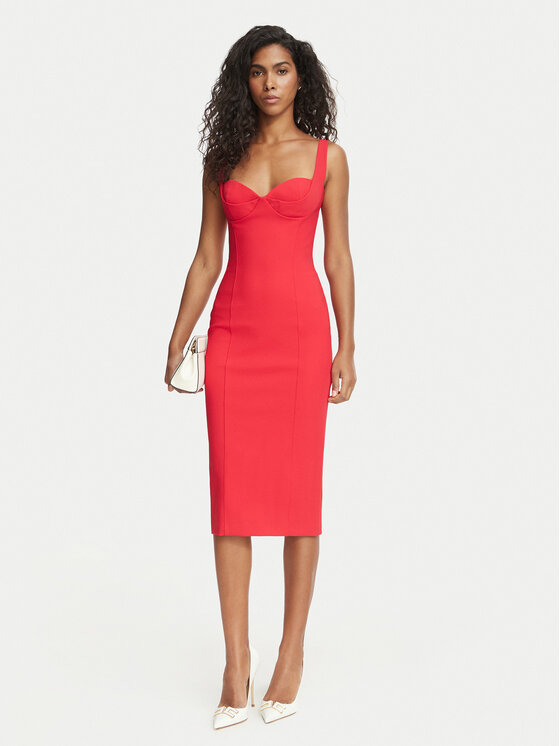 Elisabetta Franchi Elisabetta Franchi Kokteiļkleita AB-002-67E2-V470 Sarkans Fitted Fit