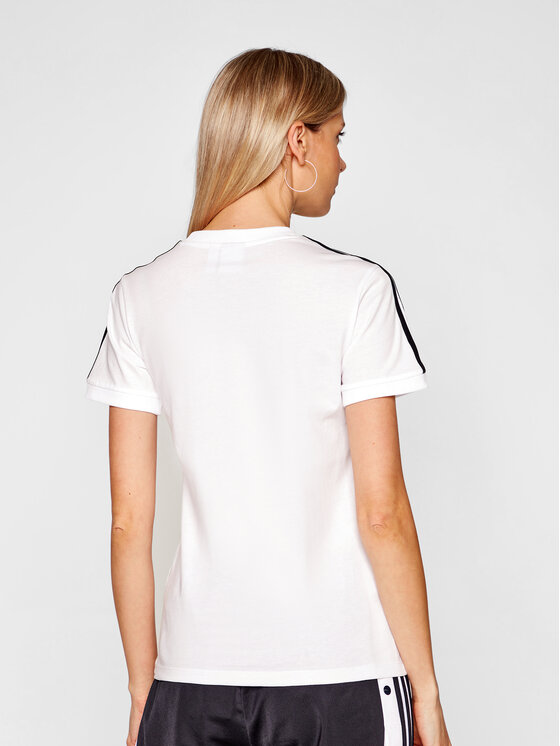 adidas T Shirt adicolor Classics 3 Stripes GN2913 Bia y Regular