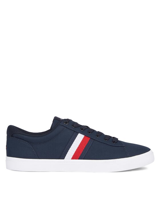 Tommy Hilfiger Tenisky Iconic Vulc Stripes Mesh FM0FM05072 Tmavomodrá