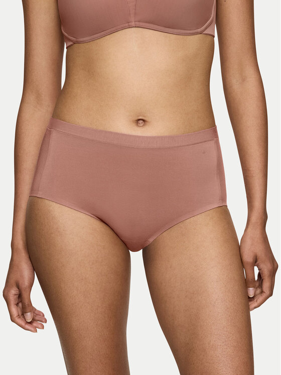 Triumph Klasické nohavičky s vysokým pásom Smart Natural 10211539 Hnedá
