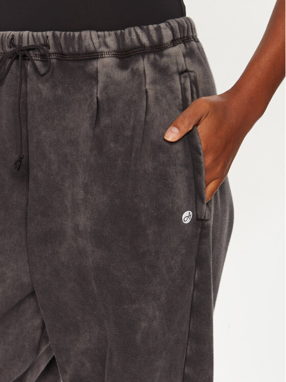 Deha Deha Παντελόνι φόρμας C12165 Μαύρο Loose Fit