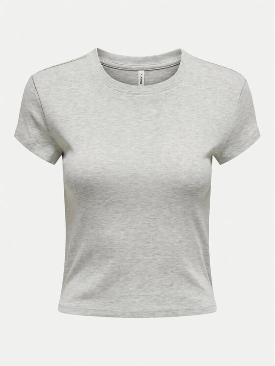 ONLY ONLY T-Shirt Elina 15320229 Szary Slim Fit