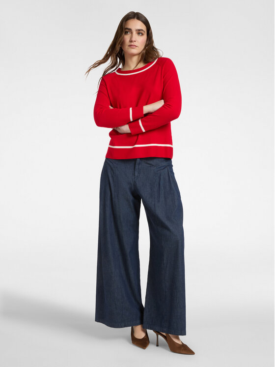 Elena Mirò Elena Mirò Sweter M563Z000704N0A4 Czerwony Regular Fit