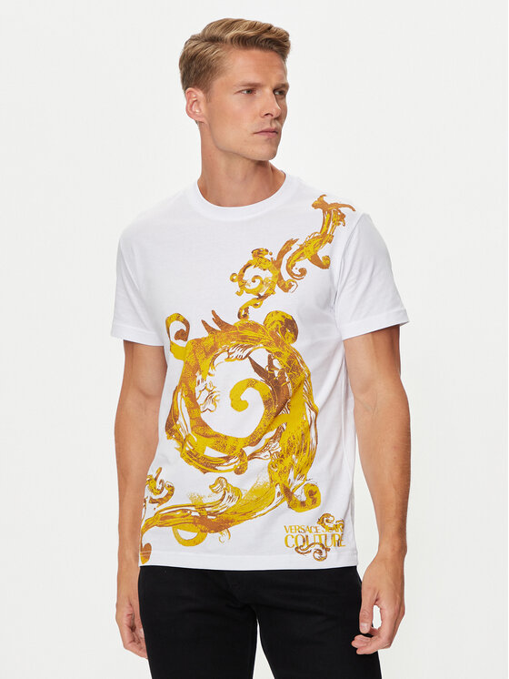 Versace Jeans Couture T-Shirt 76GAH6SW Λευκό Regular Fit