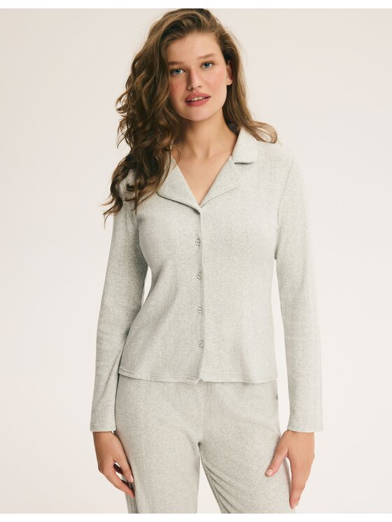 Esotiq Esotiq Piżama 46006 Szary Regular Fit