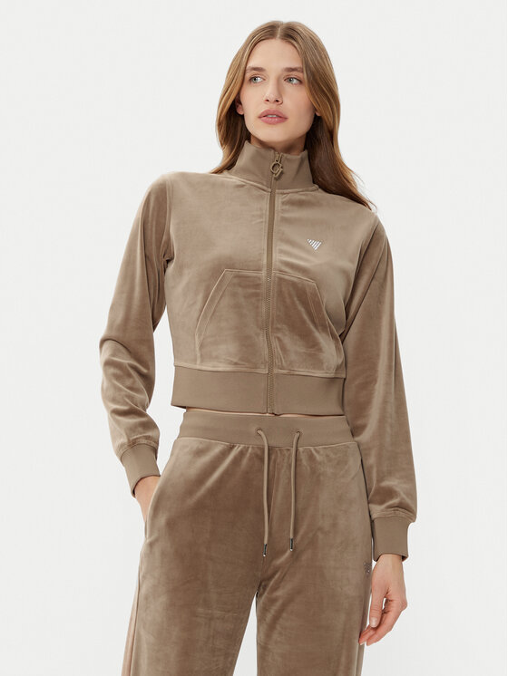 Guess Guess Bluză V3BQ22 KBXI2 Maro Regular Fit