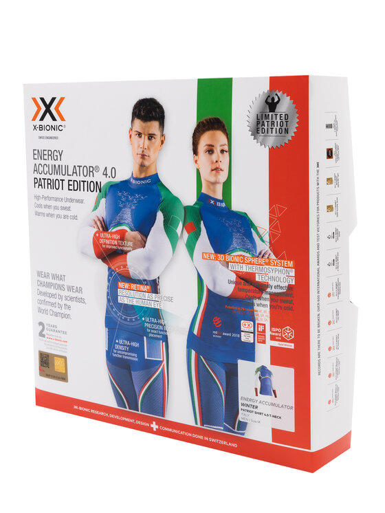 X-Bionic X-Bionic Bielizna termoaktywna górna Energy Accumulator 4.0 EAWT45W19M Niebieski Slim Fit
