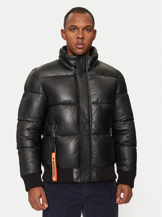Milestone Milestone Lederjacke Wesley 431040 21085 Schwarz Regular Fit