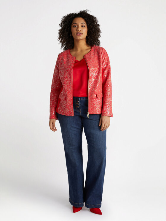Fiorella Rubino Fiorella Rubino Giacca di transizione Q501T000178N016 Rosso Boxy Fit