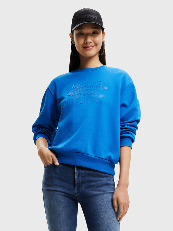 Felpa Mambo 22WWSK40 Blu Regular Fit