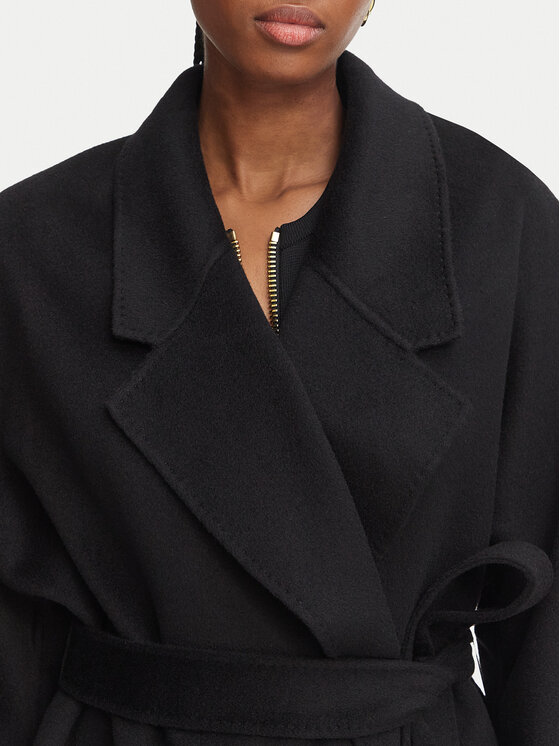 Elisabetta Franchi Elisabetta Franchi Вовняне пальто CP-01D-66E2-V850 Чорний Regular Fit