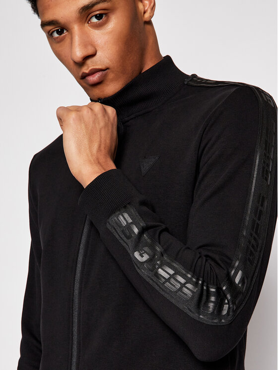 Felpa Full Zip U1GA12 K6ZS1 Nero Slim Fit