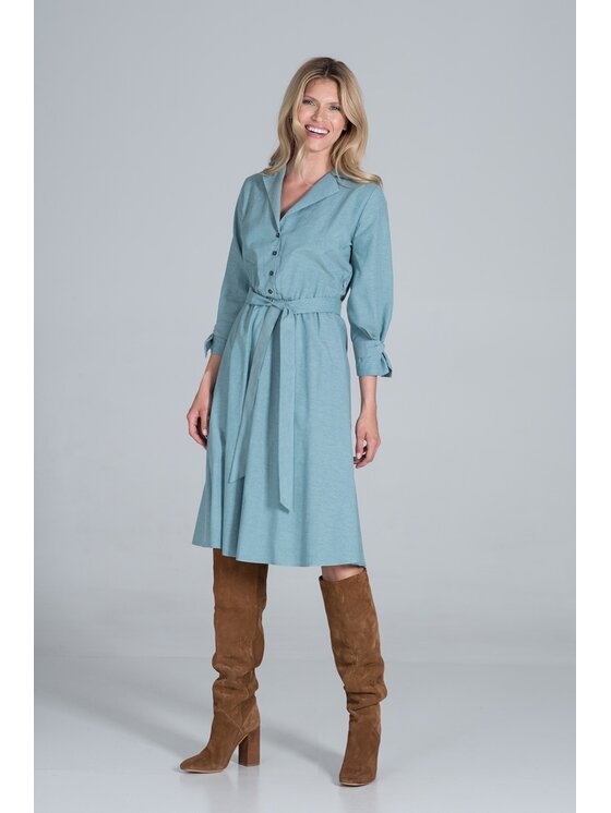 FIGL FIGLFIGL Vestito M838 Verde Regular Fit
