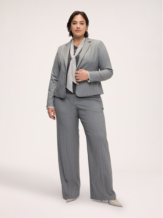 Fiorella Rubino Fiorella Rubino Spodnie materiałowe P062T005416N0S3 Szary Flare Fit