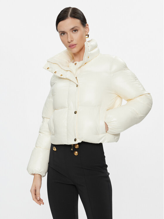 Elisabetta Franchi Puhovka PI-55D-36E2-V490 Écru Regular Fit