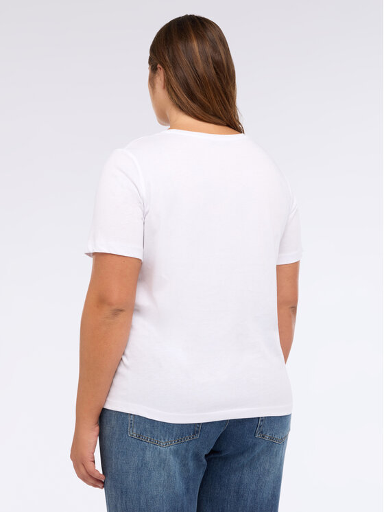 Fiorella Rubino Fiorella Rubino T-Shirt G02CL008838N011 Biały Regular Fit