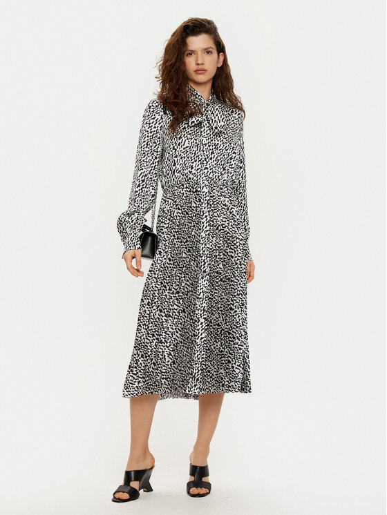 KARL LAGERFELD KARL LAGERFELD Rochie tip cămașă A1W13020 Alb Regular Fit