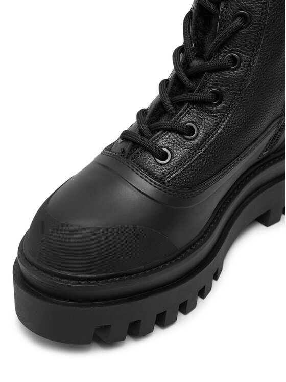 Calvin Klein Jeans Calvin Klein Jeans Ορειβατικά παπούτσια Flatform Lace Up Boot Padded YW0YW01557 Μαύρο