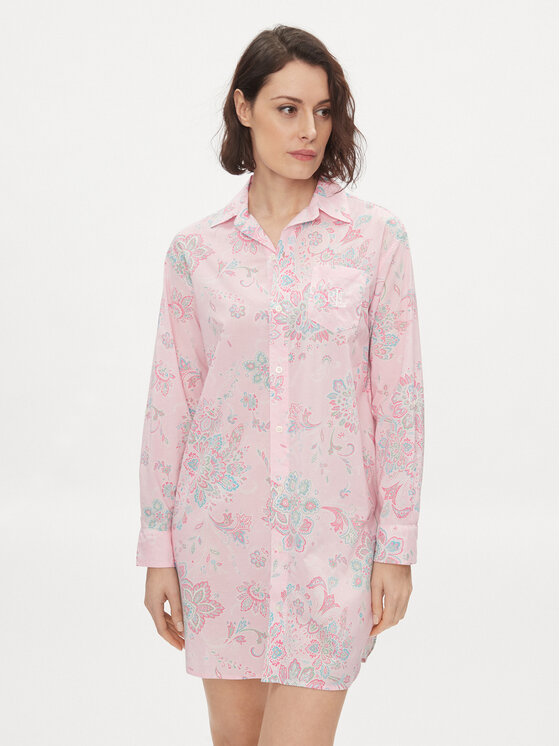 Lauren Ralph Lauren Camicia da notte ILN32317 Rosa, taglia : S