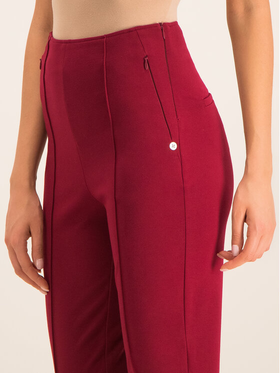 Pantaloni di tessuto Record 27840519 Bordeaux Slim...