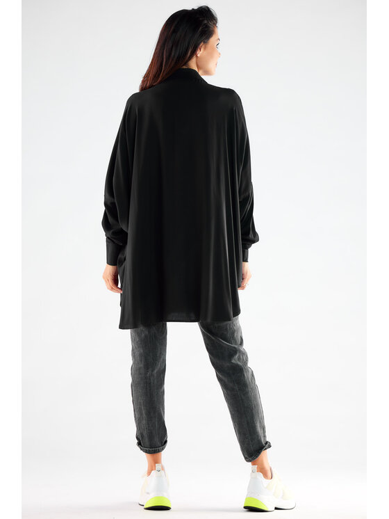 Awama Awama Koszula A528 Czarny Basic Fit