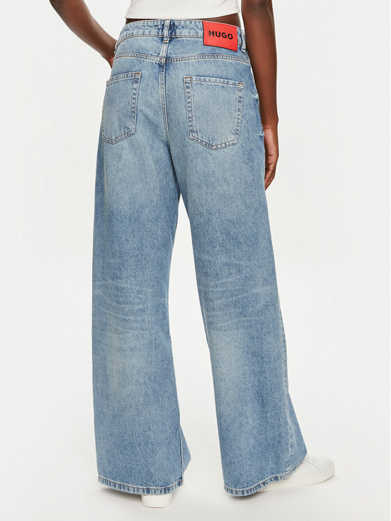 HUGO Hugo Traperice Galeva 50519915 Plava Wide Leg