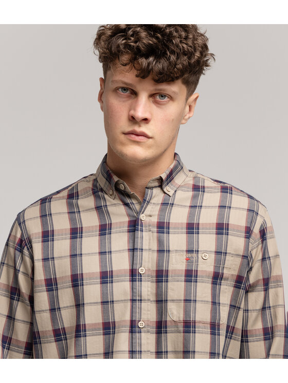 Lee Cooper Lee Cooper Koszula NEW TENBY Beżowy Comfort Fit