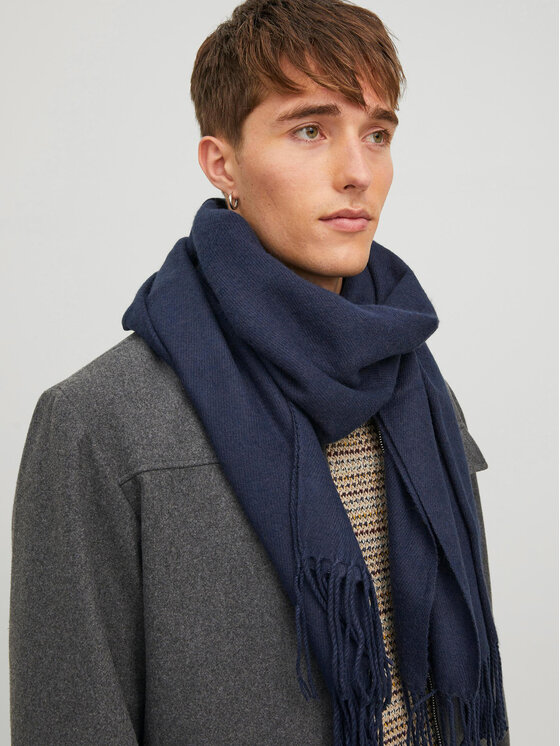 Jack&Jones Šál 12140332 Tmavomodrá
