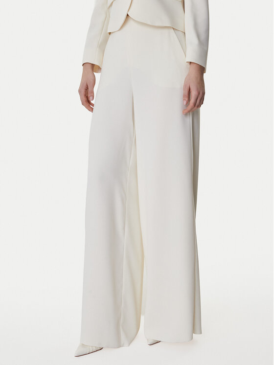 Marella Marella Palazzo nohavice Campo 2613131043 Écru Wide Leg
