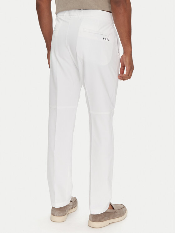 BOSS BOSS Pantaloni din material T_Commuter-Slim 50534303 Alb Slim Fit