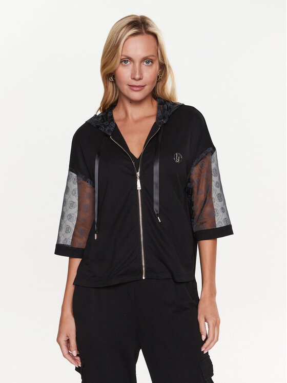 Liu Jo Sport Liu Jo Sport Світшот TA3228 J6595 Чорний Relaxed Fit