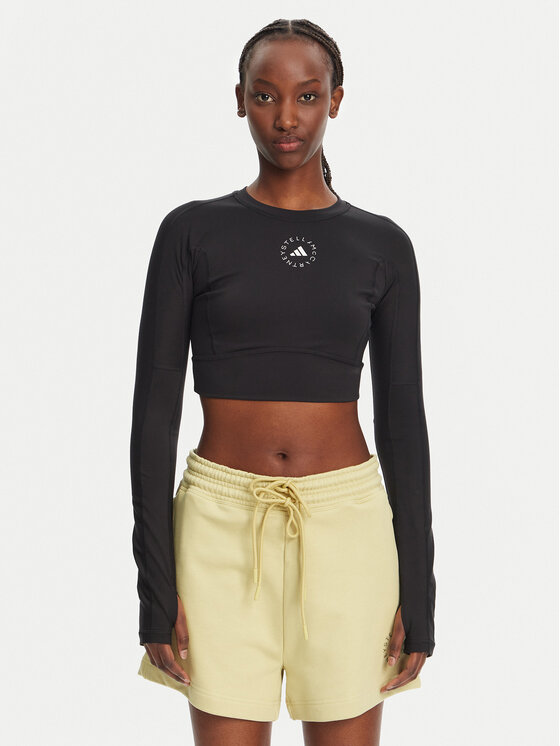 adidas by Stella McCartney adidas by Stella McCartney Technikai póló TrueStrength IW3859 Fekete Slim Fit