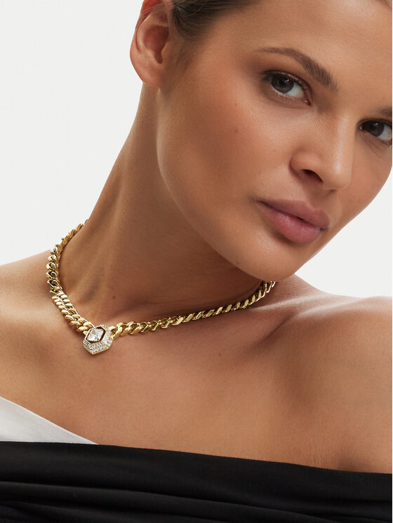 Guess Guess Naszyjnik JUBN06 185JW Złoty