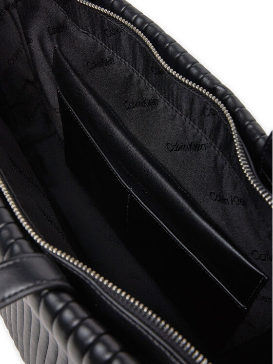 Calvin Klein Calvin Klein Handtasche Mini Line Quilt Medium Shopper K60K613077 Schwarz