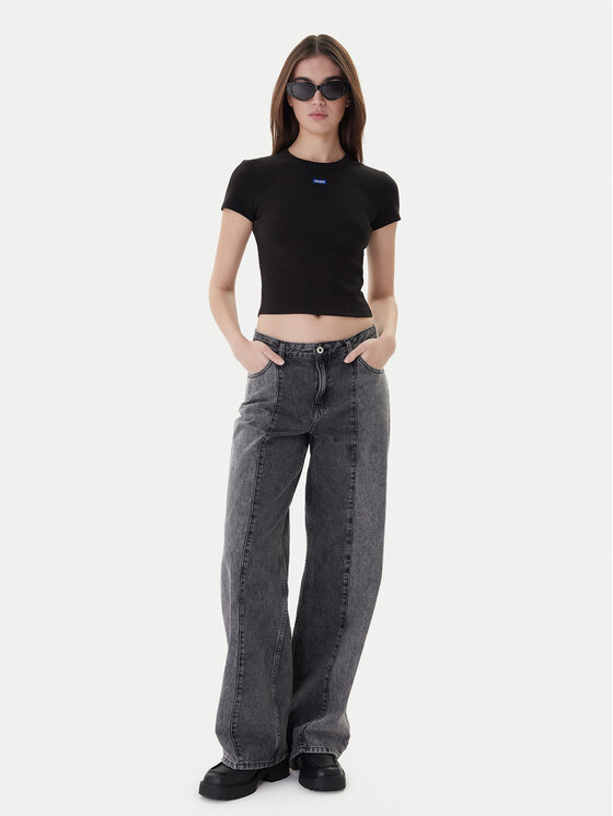 HUGO Hugo Tričko Baby 50510749 Čierna Slim Fit